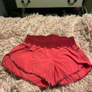Lululemon size 8 pink tracker shorts